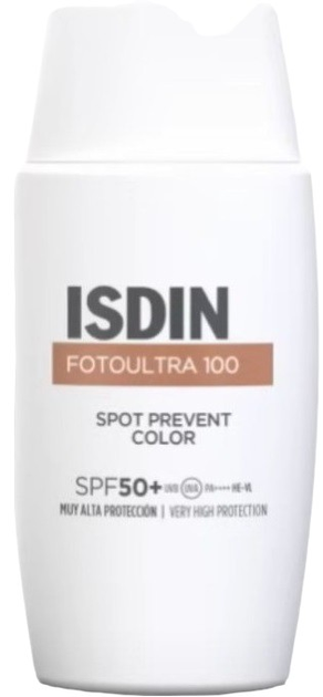 Сонцезахисний флюїд для обличчя Isdin Fotoultra 100 Spot Prevent Colour SPF 50+ 50 мл (8429420246843) - зображення 1