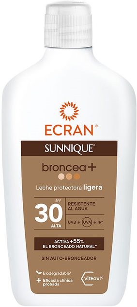 Сонцезахисне молочко для тіла Ecran Broncea SPF 30 370 мл (8411135006966) - зображення 1