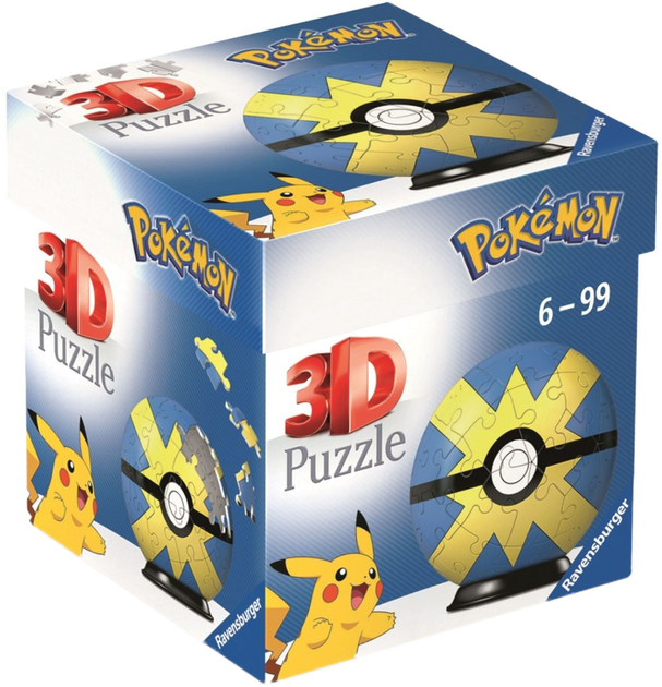Puzzle 3D Ravensburger Pokemon Quick Ball 55 elementów (4005556115808) - obraz 1