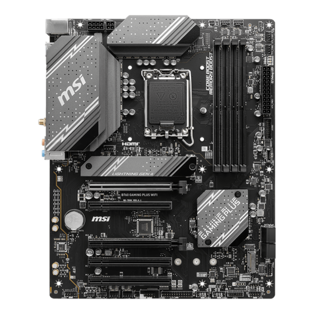 Материнська плата MSI B760 GAMING PLUS WIFI Socket 1700/Intel B760/ATX/1хHDMI/1хDisplayPort - Фото 1 Материнська плата MSI B760 GAMING PLUS WIFI Socket 1700/Intel B760/ATX/1хHDMI/1хDisplayPort - зображення 1