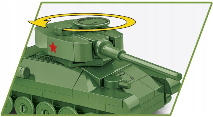 Klocki konstrukcyjne Cobi Historical Collection World War II T-34-85 110 elementów (5902251030926) - obraz 6
