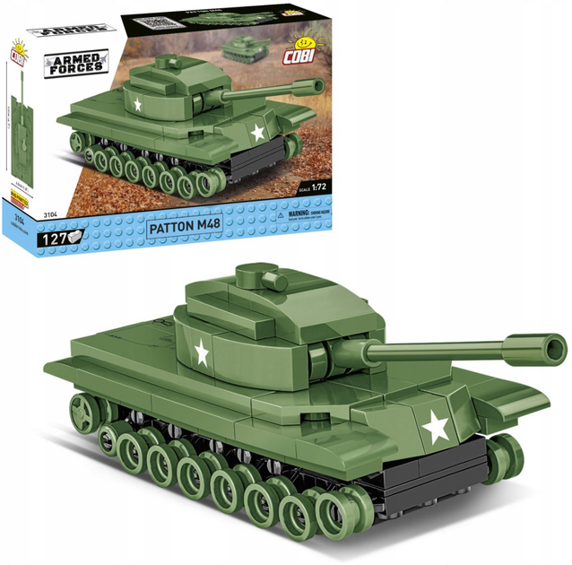 Klocki konstrukcyjne Cobi Armed Forces Patton M48 127 elementów (5902251031046) - obraz 3