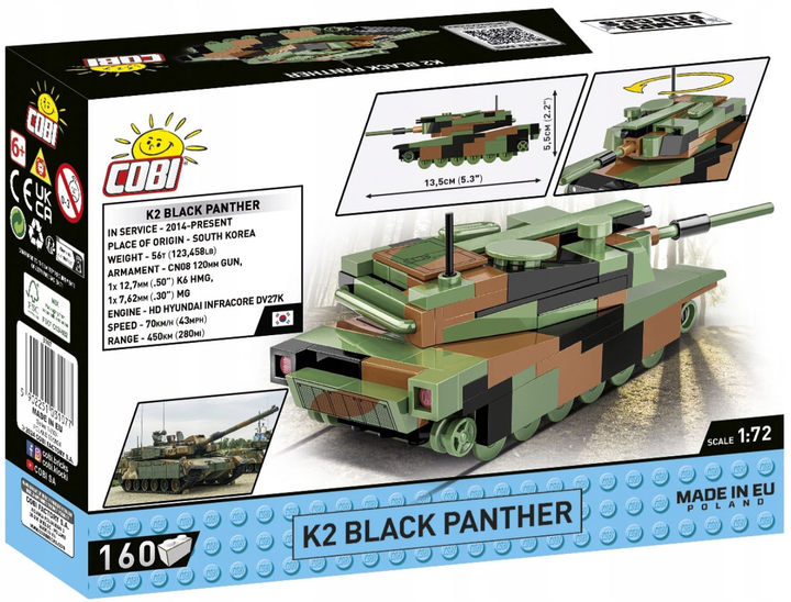 Klocki konstrukcyjne Cobi Armed Forces K2 Black Panther 160 elementów (5902251031077) - obraz 4