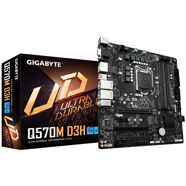 Материнська плата Gigabyte Q570M D3H Socket 1200/MicroATX/4хDDR4 DIMM - зображення 5