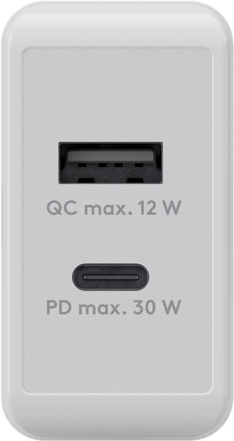 Ładowarka sieciowa Goobay USB-C PD Dual Fast Charger 30W White - obraz 4