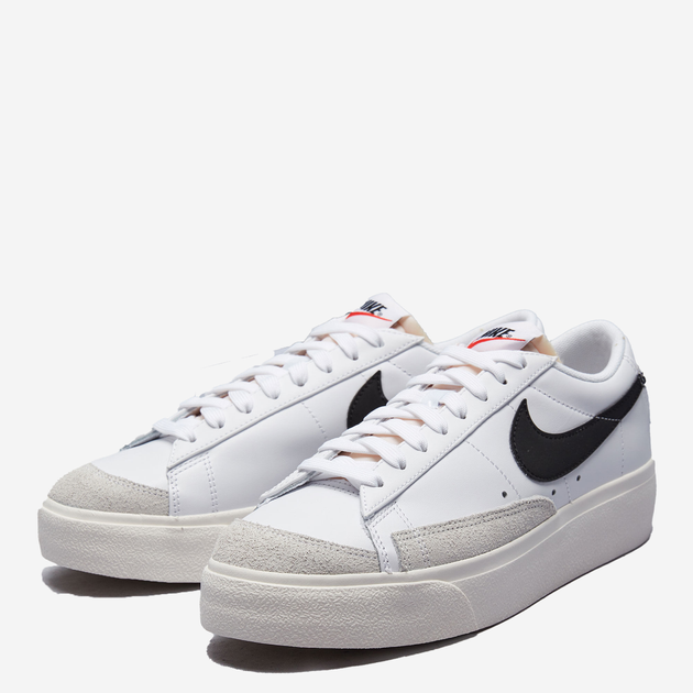 Tenisówki damskie skórzane na grubej podeszwie Nike Blazer Low Platform DJ0292-101 36.5 (6US) 23 cm Białe (195237087563) - obraz 2