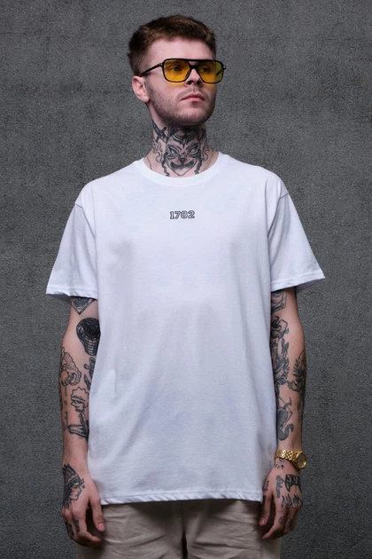 Чоловіча Оверсайз Футболка З Принтом Without 1702 L/XL White - Фото 1 Чоловіча Оверсайз Футболка З Принтом Without 1702 L/XL White - изображение 1