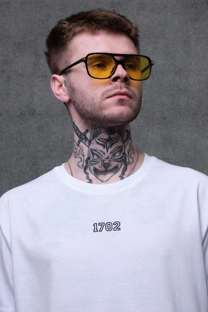 Чоловіча Оверсайз Футболка З Принтом Without 1702 L/XL White - Фото 2 Чоловіча Оверсайз Футболка З Принтом Without 1702 L/XL White - изображение 2