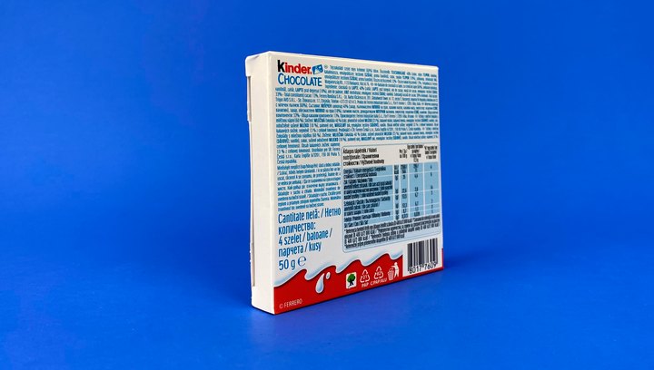 Шоколад Молочный Kinder Chocolate 4 Pieces 50g - изображение 5