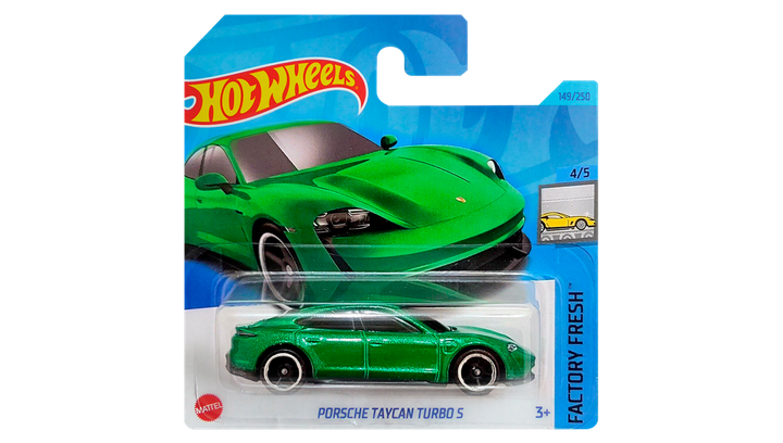 Машинка Базова Hot Wheels Porsche Taycan Turbo S Factory Fresh 1:64 HKJ31 Green 1шт - зображення 2
