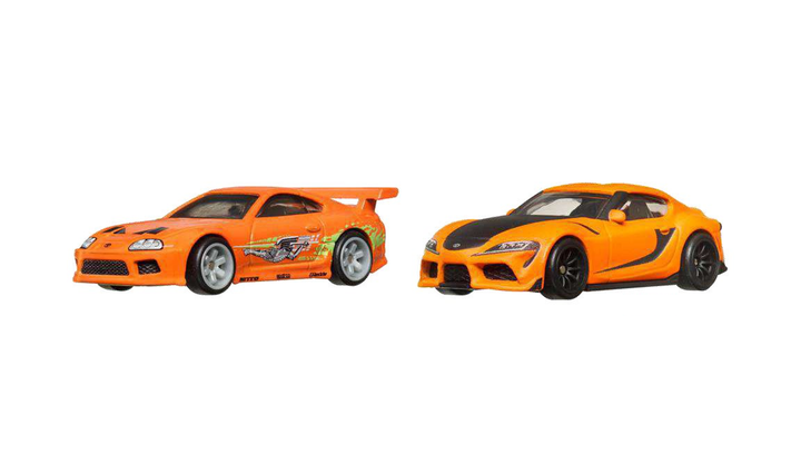 Машинка Premium 2шт Hot Wheels 2021 Toyota GR Supra / Toyota Supra Fast & Furious 2-Packs 1:64 HKF54 Orange - Фото 3 Машинка Premium 2шт Hot Wheels 2021 Toyota GR Supra / Toyota Supra Fast & Furious 2-Packs 1:64 HKF54 Orange - зображення 3