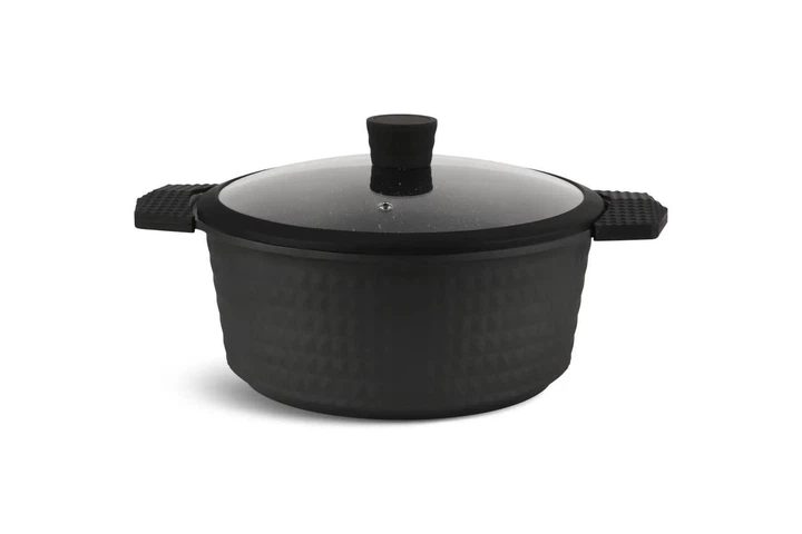 Набор посуды с трехслойным мраморным покрытием Edenberg EB-5645 17 предметів кухонне приладдя + прихватки - изображение 10