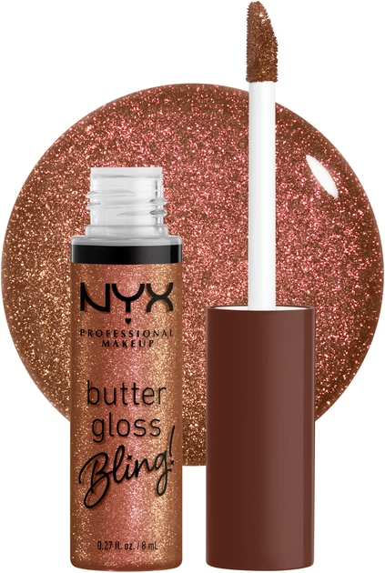Увлажняющий блеск для губ NYX Professional Makeup Butter Gloss Bling 05 Hustla 8 мл (800897255503) - изображение 3