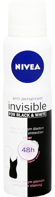 Антиперспірант Nivea Invisible Black&White в спреї 48H Clear 150 мл (4005808729685) - зображення 1