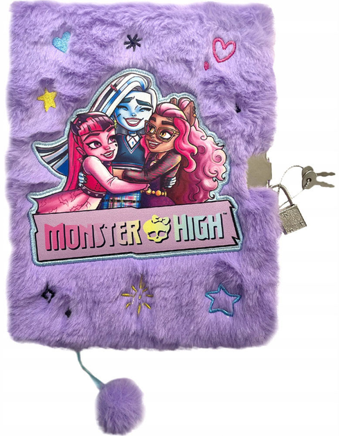 Pamiętnik pluszowy St.Majewski 3D Monster High A5 z kłódką (5903235661433) - obraz 1