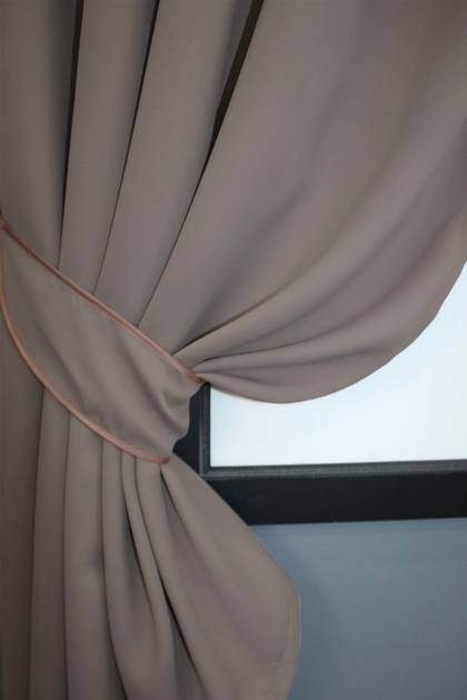 Комплект штор коротких VR-Textil Блекаут Bagema Rvs № 1242ш 130х170 см 2 шт Какао (35-0043) - зображення 3