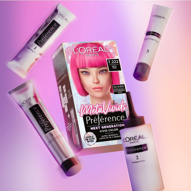 Farba do włosów L'Oreal Paris Preference Metavivids 7.222 Meta Pink (3600524105105) - obraz 3