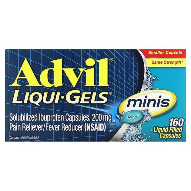 Advil liquid gel minis, обезболивающее, 200 мг 160 капсул - изображение 2