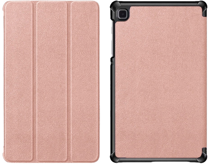 Etui z klapką iLike Tri-Fold Eco-Leather Stand Case do Samsung Galaxy Tab A7 Lite 8.7'' Rose Gold (ILK-TRC-S3-RG) - obraz 1