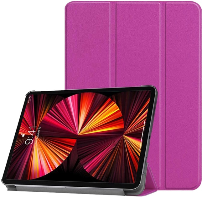 Etui z klapką iLike Tri-Fold Eco-Leather Stand Case do Apple iPad 10.2" Purple (ILK-TRC-A7-PU) - obraz 1