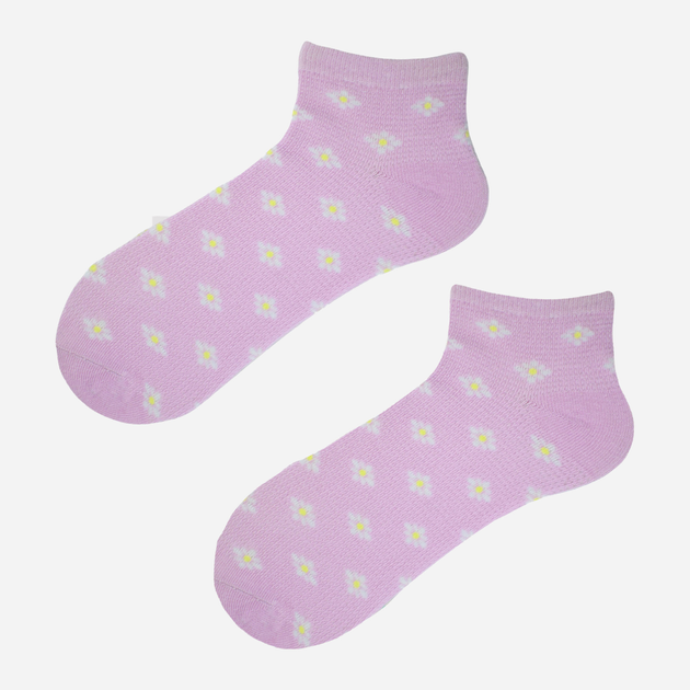 Шкарпетки жіночі короткі бавовняні Noviti ST020-W-04 39-42 Фіолетові (5905204312032) - зображення 2