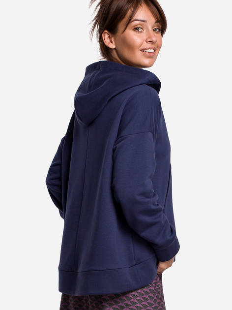 Bluza damska rozpinana streetwear z kapturem BeWear B166 2XL/3XL Niebieska (5903068484216) - obraz 2