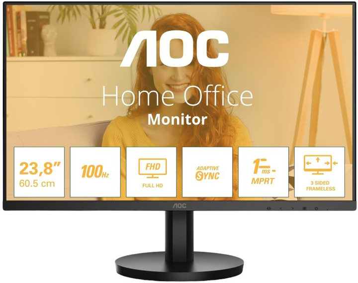 Monitor 23.8" AOC 24B3HMA2 - obraz 1