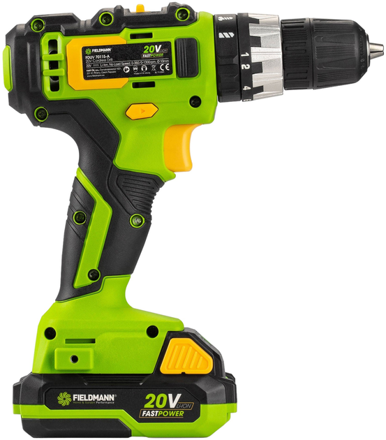 Akumulatorowa wiertarko-wkrętarka Fieldmann 20 V FDUV70115-A (8590669303847) - obraz 4
