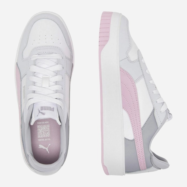 Жіночі кеди низькі Puma Carina Street 389390-23 41 (7.5UK) Білий/Сірий/Рожевий (4099686517960) - зображення 5