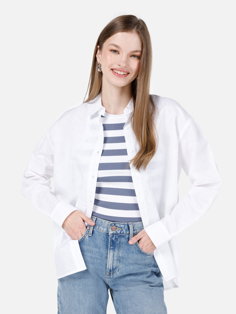 Сорочка оверсайз жіноча Colin's CL1068538-WHT XL Біла від Rozetka на платформі USKIDKA Акція на Сорочка оверсайз жіноча Colin's CL1068538-WHT XL Біла від Rozetka