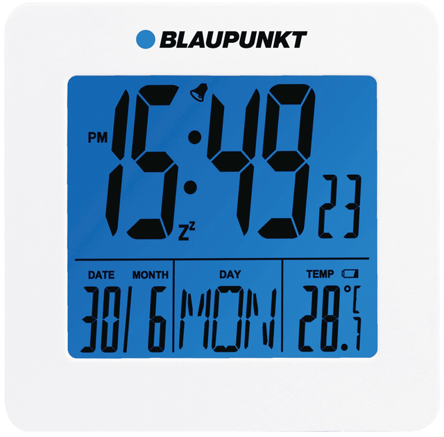 Zegar Blaupunkt z alarmem i temperatura bialy (BLAUPUNKT CL02WH) - obraz 1