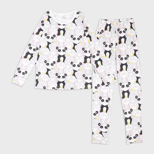 Подростковая пижама для девочки Flamingo 247-093 140 см Розовая/Panda ...