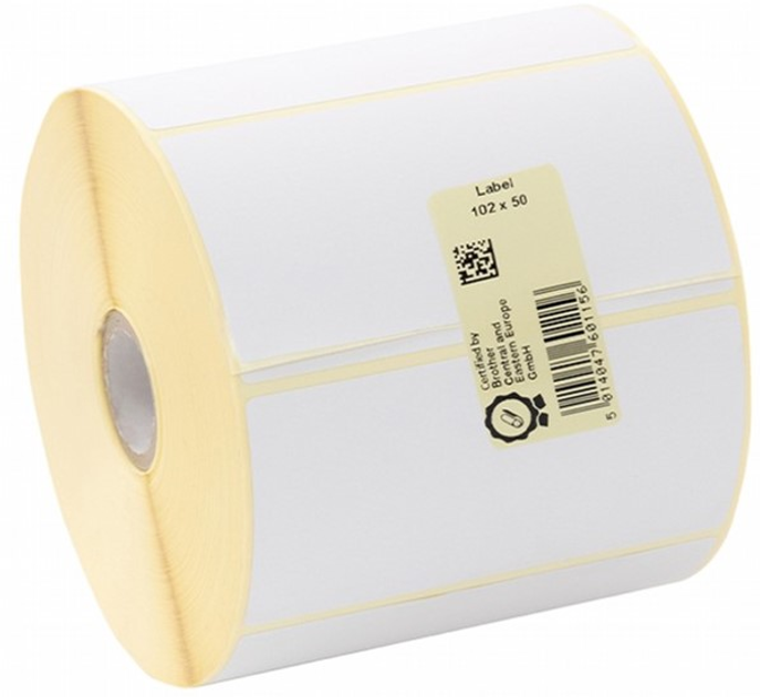 Etykiety termotransferowe Brother Thermal Label 102 x 50 mm White (LDE1E050102127P) - obraz 1