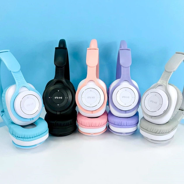 Беспроводные наушники с кошачьими ушками QC-11 Cat Ear Сиреневый - изображение 4