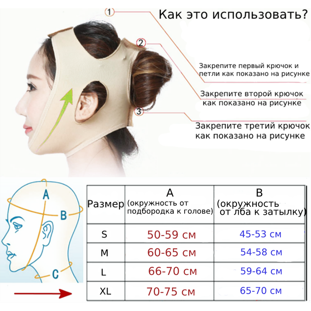 Маска для коррекции овала лица S – купить онлайн на ROZETKA