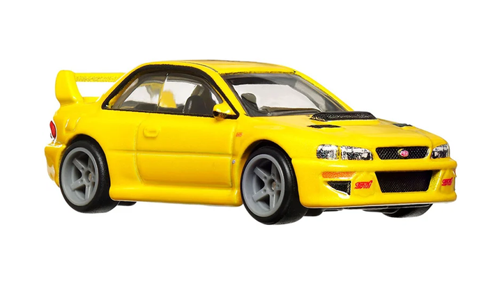 Машинка Premium Hot Wheels '98 Subaru Impreza 22B STi-Version Boulevard 1:64 HKF16 Yellow 1шт - зображення 7