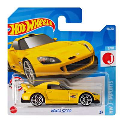 Машинка Базова Hot Wheels Honda S2000 J-Imports 1:64 HCV85 Yellow 1шт - Фото 1 Машинка Базова Hot Wheels Honda S2000 J-Imports 1:64 HCV85 Yellow 1шт - зображення 1
