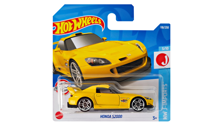 Машинка Базова Hot Wheels Honda S2000 J-Imports 1:64 HCV85 Yellow 1шт - Фото 2 Машинка Базова Hot Wheels Honda S2000 J-Imports 1:64 HCV85 Yellow 1шт - зображення 2