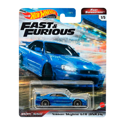 ホットウィール NISSAN SKYLINE Машинка Premium Hot Wheels Nissan Skyline GTR (BNR34) Fast