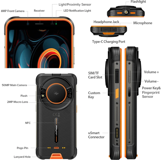 Smartfon Ulefone Power Armor 16S 8/128GB Orange (6937748736066) - obraz 17