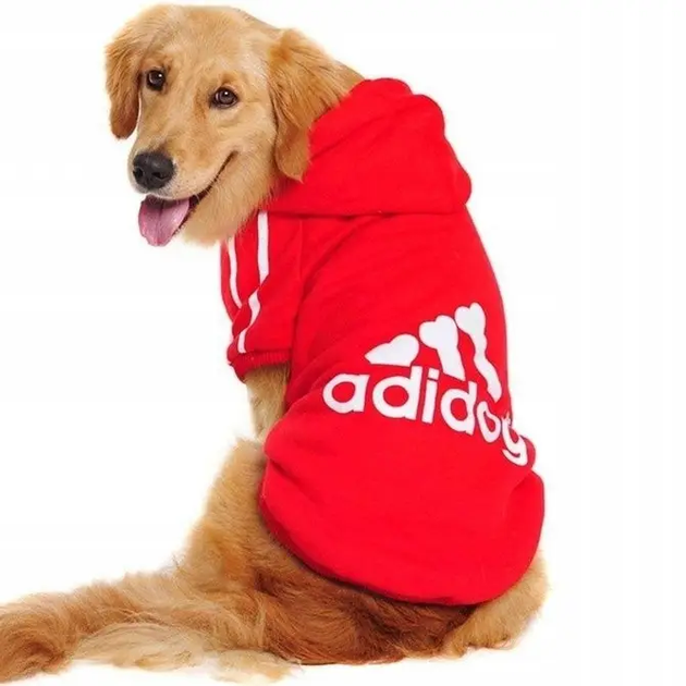 Кофта для собак Pet Style "Adidog" Червона M - Фото 2 Кофта для собак Pet Style "Adidog" Червона M - зображення 2