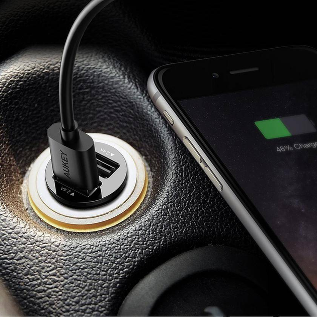 Ładowarka samochodowa Aukey CC-S1 Mini 2xUSB AiPower 4.8A 24W (601629299747) - obraz 6