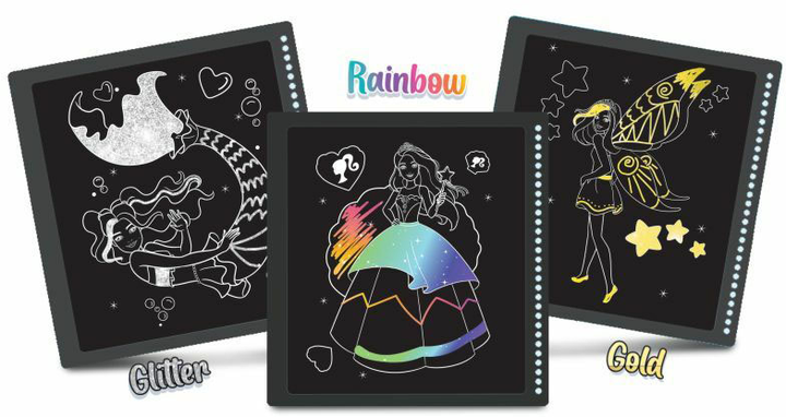Скетчбук для малювання Lisciani Barbie Sketch Book Mer-Mazing Scratch Reveal (9788833512327) - зображення 3
