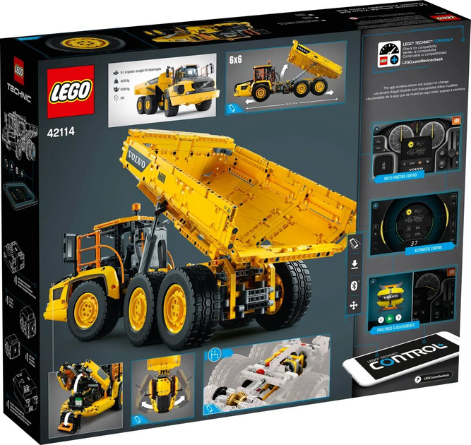 Конструктор LEGO Technic Шарнірний самоскид Volvo 6x6 2193 деталі (42114) - зображення 10