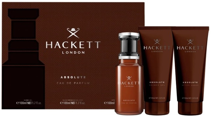 Zestaw męski Hackett London Absolute Woda perfumowana 100 ml + Żel pod prysznic 100 ml + Żel po goleniu 100 ml (8436581948974) - obraz 1