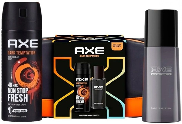 Zestaw męski Axe Dark Temptation Duo Routine Woda toaletowa 100 ml + Spray do ciała 150 ml (8720182750075) - obraz 1