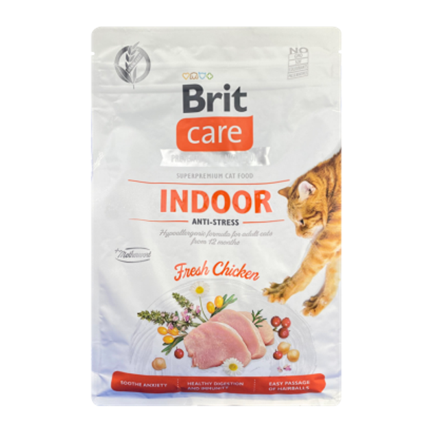 Сухой Корм для Кошек Brit Care GF Indoor Anti-Stress Курица 2kg от ...