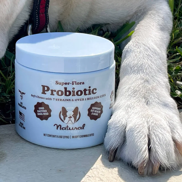 Вітамінний комплекс з пробіотиком SuperFlora Probiotic Natural Dog Company 90шт в банці - зображення 3