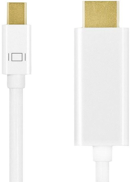 Kabel LogiLink Mini DisplayPort - HDMI 4K 5 m White (4052792052275) - obraz 2