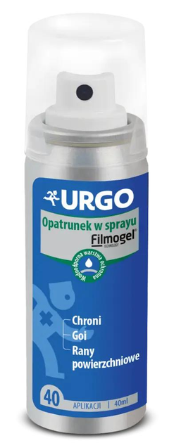Спрей для перев'язування поверхневих ран, саден, подряпин Урго, URGO Spray Filmogel, 40 мл - зображення 1